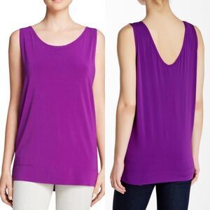 NWT Helmut Lang Purple Jersey Faint Tank Top Sz M